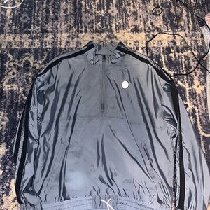 adidas Men's Black and Gray Windbreaker